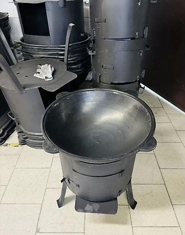 Очаг под казан + алюминиевые (или чугунные) казаны разных диаметров -
