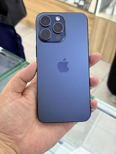 IPhone 15 Pro Max, Колдонулган, 256 ГБ, Көк, Кабель, 90 %
