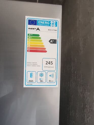 колонки 2 1: Холодильник AVEST BCD-377WH (серый, двухкамерный) - Общий объем: 356 — 2