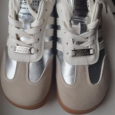 комбинация: Кроссовки, 39, Steve Madden, Новый, цвет - Серебристый, Самовывоз — 2