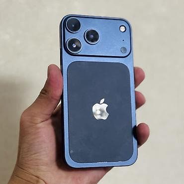 IPhone 17 Pro, Б/у, 128 ГБ, Blue Titanium, Защитное стекло, 76 %
