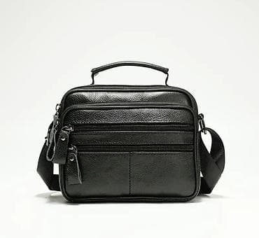 рюкзак стильный: Барсетка, Материал: Натуральная кожа, Застежка на молнии, Новый — 1