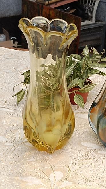 короны: Пара декоративных художественных ваз из стекла (ручная работа) - — 5