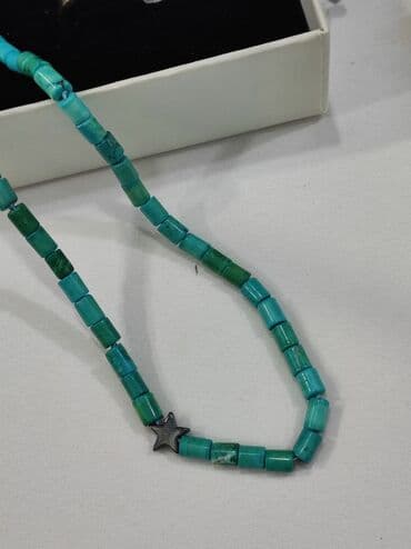 украшение шампанского для свадьбы: Серебряный Комплект+ Бусы Бирюза Серебро с напылением золото Размеры — 12