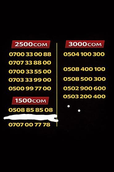 SIM-карты: 0508 500 300 -3000сом 0504 100 300 - 3000сом 0508 400 100-3000сом — 1