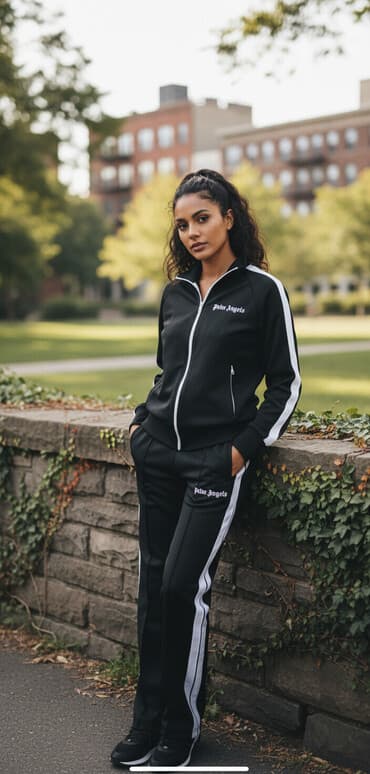 Мужской спортивный костюм, M, Palm Angels, Новый, цвет - Черный, Самовывоз