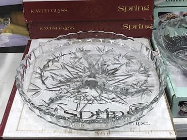 бу стекло: Стеклянные сервировочные менажницы - Материал: прозрачное — 2