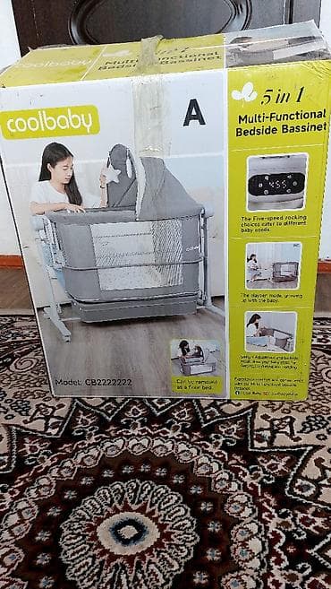 foldable table: Детская прикроватная колыбель Coolbaby 5‑в‑1, модель CB2222222 — 1