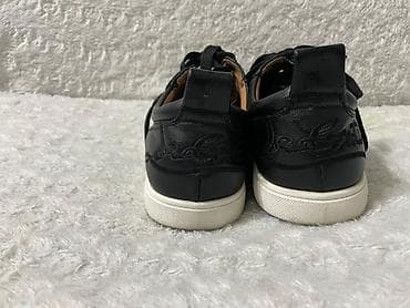 louboutin: Мужские кеды из черной кожи Одеты один раз. - Материал: натуральная — 3