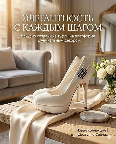 свадебные каблуки: Элегантные женские туфли на высокой шпильке и платформе. Модель — 1