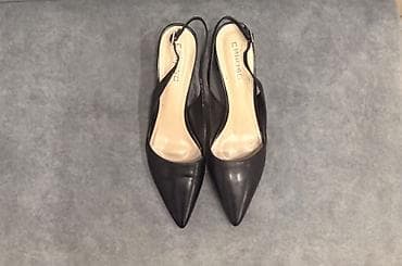 lining flex: Кожаные slingback — чёрные туфли с открытой пяткой Элегантные — 2