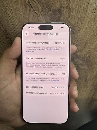 pad 4: IPhone 16 Pro, 256 ГБ, Серебристый, 90 % — 2