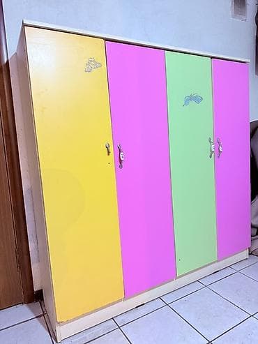 Детские ковры и коврики: Детский шкаф, Б/у, Для одежды, Для девочки, Для мальчика, цвет - Фиолетовый, Самовывоз — 3