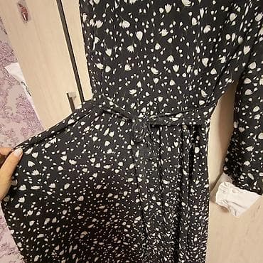 ботуй: Платье миди в винтажном стиле с контрастным воротником - Цвет: черный — 5