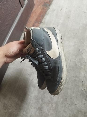Кроссовки Nike Blazer Mid (высокие) - Цвет: темно‑серый/сланцевый с