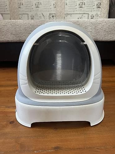 мышык ош: Закрытый туалет-домик для кошек с выдвижным лотком - Тип: закрытый — 3