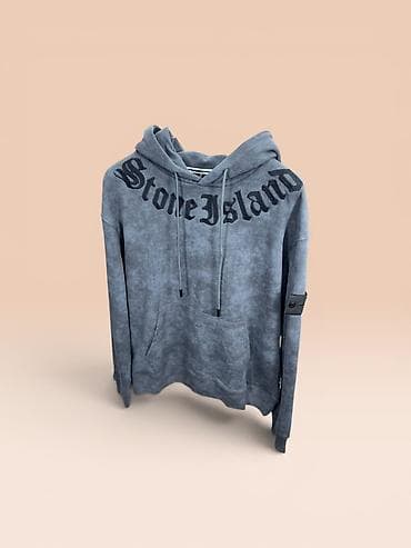 одежда акацуки: Толстовка с капюшоном Stone Island - Модель: худи с крупной вышивкой — 2
