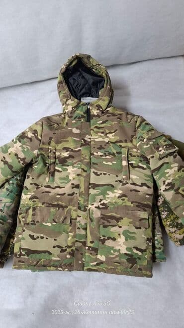 охота одежда: Зимняя куртка с капюшоном в камуфляже - Теплая, стеганая подкладка по — 5