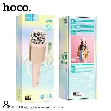 акустические системы semetor с микрофоном: HOCO DBK1 — беспроводной караоке‑микрофон с встроенной акустикой — 2