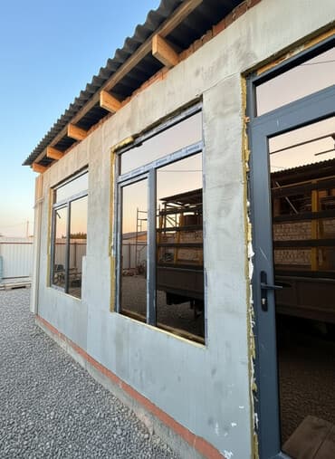 ешик дерезе: Даяр алюминий терезеле, Терезе түрү: Панорамалык, Орнотуусуз, Бөлүп төлөө жок — 1