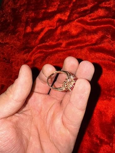 Свадебные платья и аксессуары: Кольцо, Коктейльное, Проба 585, Рубин, Винтажный стиль — 6