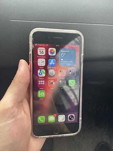 айклауд забыл: IPhone SE 2020, Б/у, 64 ГБ, Красный, Чехол, 77 % — 3