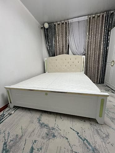 буу спальный гарнитур: Спальный гарнитур, Новый, Двуспальная кровать, Шкаф, Самовывоз, цвет - Белый — 1