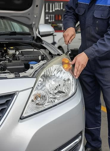 Передняя левая фара Toyota 2002 г., Б/у, Оригинал