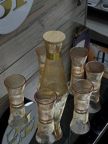 коньячный набор: Набор стеклянной посуды для воды, 7 предметов. Состав набора: - — 2