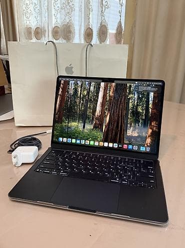 Ноутбуктар жана аксессуарлар: MacBook Air 13.6 M4 2025 16/256 Midnight АКБ 100% 70 циклов, свой, не — 1