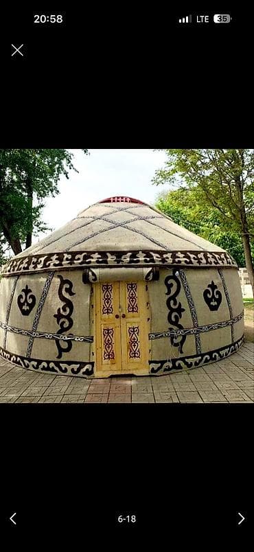 круглый ангар: Продажа юрты, Каркас Деревянный, 85 баш, Диаметр: 6.5 метров — 1