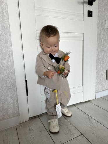 школьная форма для старшеклассников мальчиков: Комплект, цвет - Бежевый — 4