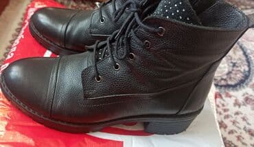 женская модельная обувь больших размеров: Сапожки женские деми (весна/осень), Кожа натуральная, новое состояние — 3