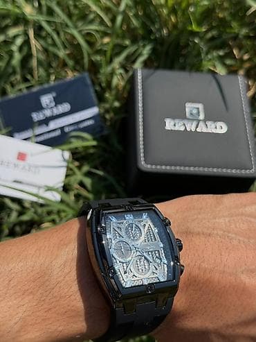 Аксессуарлар: Мужские наручные часы REWARD - Дизайн: прямоугольный (бочкообразный) — 2