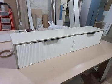 Тумба и подставка для телевизора, Новый, Подвесная, МДФ, Самовывоз, цвет - Белый