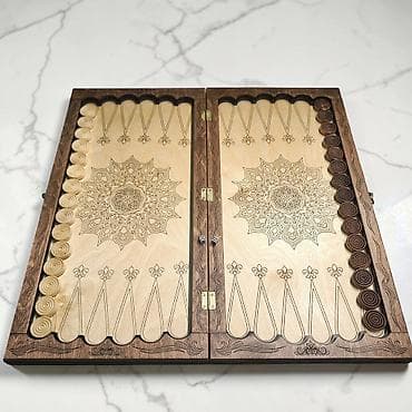 винтаж одежда: Деревянные нарды "ARGO". - Материал: натуральное дерево (внутри — 5