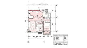 квартира ош дом быта: 3 комнаты, 80 м², Элитка, 3 этаж, Готовая ПСО (под самоотделку) — 6