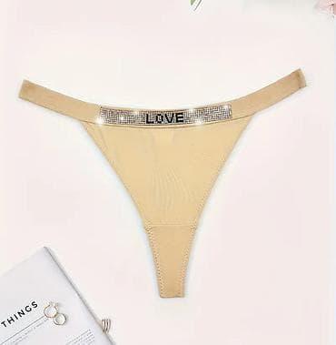 труси: Шикарные эластичные женские стринги на низкой посадке — 7