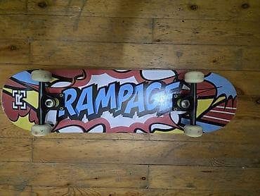 Детские скейты: Скейтборд Rampage - Полноразмерная дека с шкуркой (griptape) сверху — 2