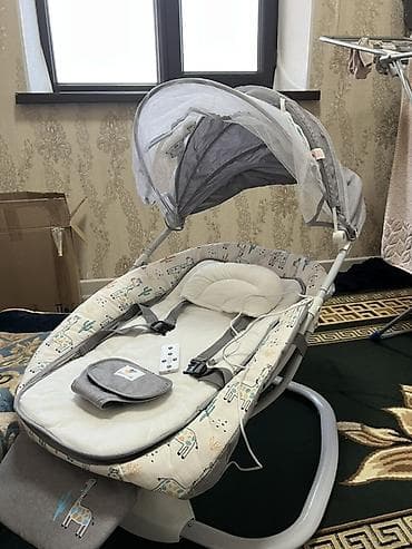 Мебель: Детский шезлонг, Новый, Электронная, Пластик, цвет - Серый — 1