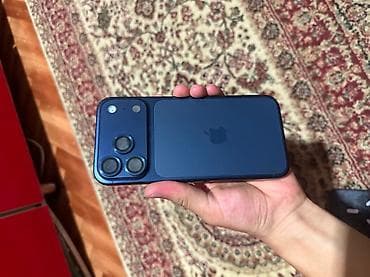 iphone 15 lalafo: IPhone 17 Pro Max, Б/у, 256 ГБ, Синий, Зарядное устройство, 99 % — 3