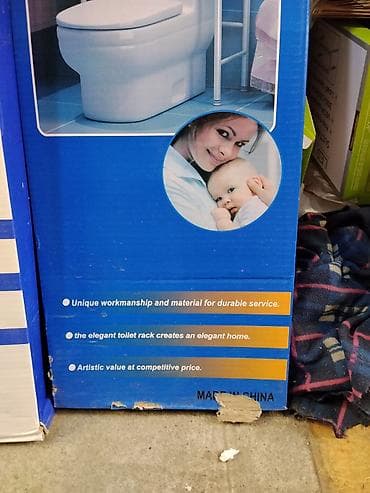 подставка для туалета: Полка-стеллаж для туалета (Toilet Rack) - Напольная надунитазная — 2