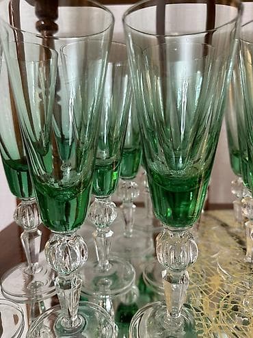 фужер: Винтажные фужеры "Суздаль". 
В разном цвете! 
Высота 19 см — 2