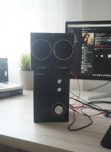 4 канальный усилитель: Акустическая система Microlab 2.1 Тип акустической системы активная — 1