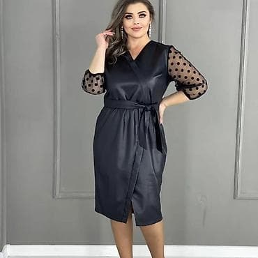 Платья. Размеры: 48 50 52. 1/4. Эко-кожа. Платная доставка по городу