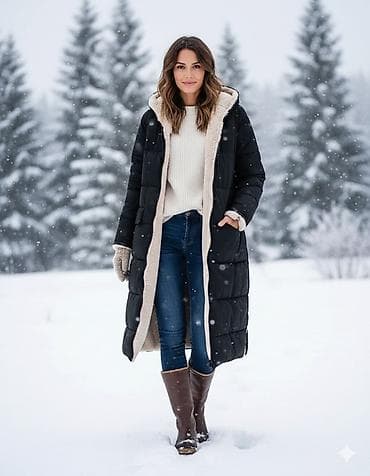 Пальтолор, Классика, Кыш, Тедди, Узун модель, Капюшону бар, L