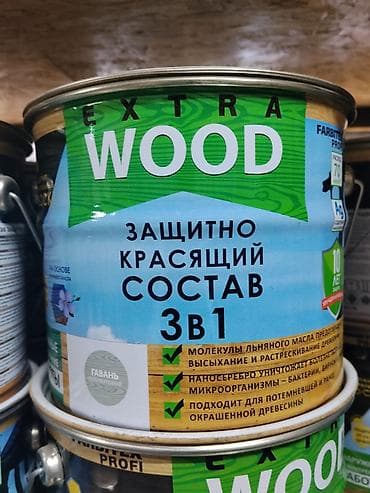 EXTRA WOOD — защитно‑красящий состав 3 в 1 для древесины. Основные at lalafo.kg EXTRA WOOD — защитно‑красящий состав 3 в 1 для древесины. Основные