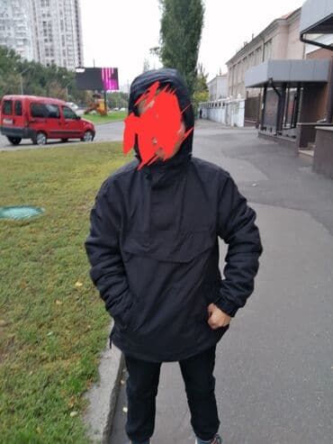 зонты от дождя: Анорак мужской/унисекс, черный, с капюшоном. до 150 рост подойдет - — 1