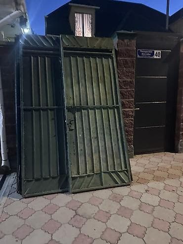 Распашные ворота: Металлические ворота и калитка - Материал: сталь/профлист на каркасе — 3