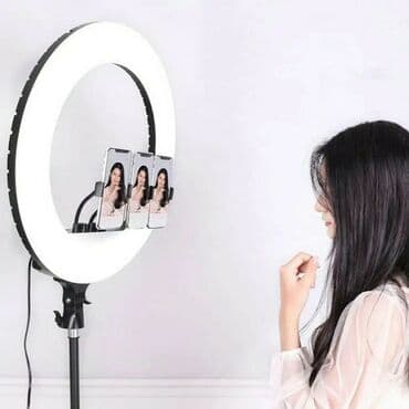 кольцевая лампа для видео: Професиональная Кольцевая лампа RL-18 (46 см) для салонов красоты — 5